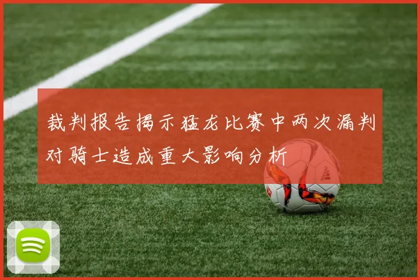 裁判报告揭示猛龙比赛中两次漏判对骑士造成重大影响分析